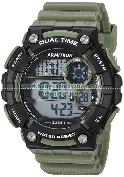 Armitron Sport 408445DGN Digital Chronograph Dark Green Resin Strap-hangxachtayshop Armitron Sport 408445DGN Digital Chronograph Dark Green Resin Strap-hangxachtayshop