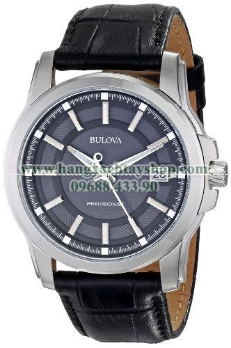 Bulova 96B158 Precisionist Black Dial and Leather Strap Watch-hangxachtayshop Bulova 96B158 Precisionist Black Dial and Leather Strap Watch-hangxachtayshop
