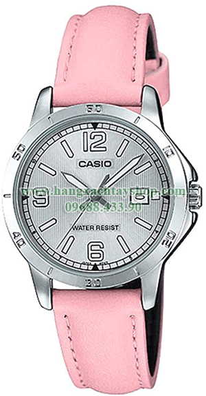 Casio-LTP-V004L-4B-Pink-Leather-Band-Silver-Dial-Date-Analog-Dress-hangxachtayshop Casio-LTP-V004L-4B-Pink-Leather-Band-Silver-Dial-Date-Analog-Dress-hangxachtayshop