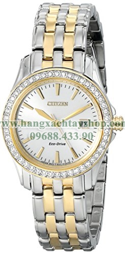 Citizen Eco-Drive EW1908-59A Silhouette Crystal Analog Display Two Tone Watch-hangxachtayshop Citizen Eco-Drive EW1908-59A Silhouette Crystal Analog Display Two Tone Watch-hangxachtayshop