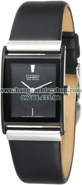 Citizen Nam BL6005-01E Eco-Drive Black Ion-Plated Leather Strap-hangxachtayshop