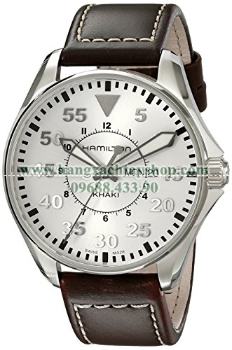 Hamilton H64611555 Khaki Pilot Silver Day Date Dial Watch-hangxachtayshop Hamilton H64611555 Khaki Pilot Silver Day Date Dial Watch-hangxachtayshop