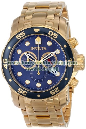 Invicta 0073 Pro Diver Collection Chronograph 18k Gold-Plated-hangxachtayshop Invicta 0073 Pro Diver Collection Chronograph 18k Gold-Plated-hangxachtayshop
