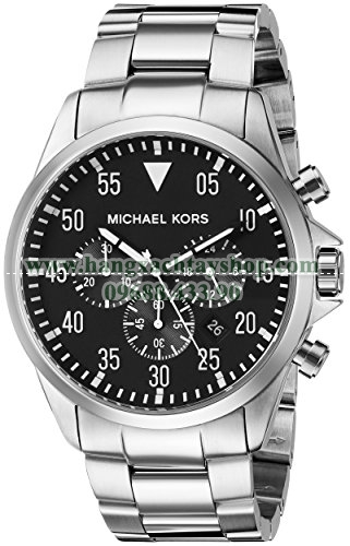 Michael Kors MK8413 Gage Silver-Tone-hangxachtayshop Michael Kors MK8413 Gage Silver-Tone-hangxachtayshop
