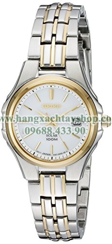 Seiko SUT222 Ladies Dress Solar-Powered Two-Tone Stainless Steel Watch-hangxachtayshop Seiko SUT222 Ladies Dress Solar-Powered Two-Tone Stainless Steel Watch-hangxachtayshop