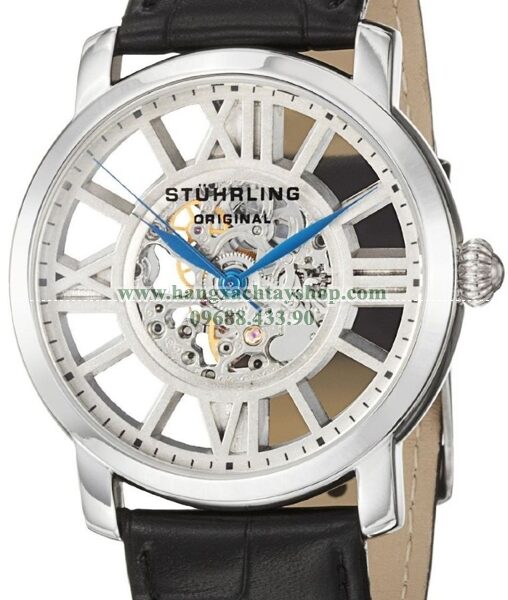 Stuhrling Original Nam 280.33152 Classic Winchester Terrace Mechanical Skeleton Silver Tone-hangxachtayshop