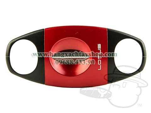 Lotus-Serrated-V-Cut-Cigar-Cutter-Black&Red Lotus-Serrated-V-Cut-Cigar-Cutter-Black&Red